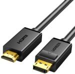 UGREEN DisplayPort HDMI Átalakító Fekete 1m 10238 (6957303812387)