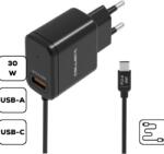 Cellect HS-H47 30W Hálózati töltő Type-C csatlakozó fekete (MTC-HSH4730W-TYPECBK)