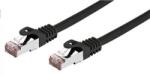 C-TECH UTP CAT6 Összekötő Fekete 1m CB-PP6F-1BK (CB-PP6F-1BK)