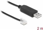 Delock USB RJ-12 Átalakító Fekete 2m 66736 (66736)
