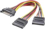 nBase SATA táp Tápkábel Fekete 10cm 750731 (750731)