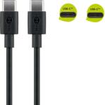 Goobay USB 2.0 Type C Összekötő Fekete 2m 51243 (51243)