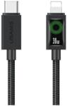 USAMS U92 adatkábel USB - lightning 30W PD gyorstöltő 120cm fekete SJ774USB01 (SJ774USB01)