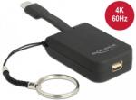 Delock USB 3.0 Type C DisplayPort 1.2/1.2a Átalakító Fekete 3cm 63939 (63939)