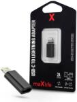 Haffner USB 2.0 Type C Lightning Töltő/adat Fekete 3cm TF-0128 (TF-0128)