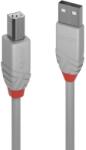 Lindy USB Összekötő Szürke 2m 36683 (36683)