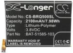 Cameron Sino BlackBerry Q5 CAMERON SINO Li-Polymer akku 3.8V/2100mAh, Blackberry BAT-51585-003 kompatibilis, FEKETE (CS-BRQ500SL)