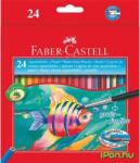 Faber-Castell Aquarell színes ceruza készlet hatszögletű ecsettel 24 szín