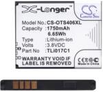 Cameron Sino Alcatel Pixi 3 4.5 CAMERON SINO Li-Ion akku 3.8V/1750mAh, GreatCall TLi017C1 kompatibilis, FEKETE (CS-OTS406XL)