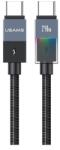 USAMS USB 2.0 Type C Összekötő Sötétszürke 1.2m SJ775USB01 (SJ775USB01)