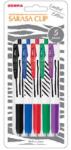 Zebra Sarasa Clip Zseléstoll 0.33 mm nyomógombos csíkos test 5 szín (48296)