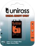 Uniross 6F22 9V szén-cink elem 1db