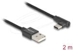 Delock USB 2.0 Type C Átalakító Fekete 2m 80031 (80031)