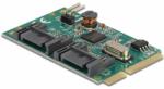 Delock Mini PCIe I/O PCIe teljes méretű 2 x SATA 6 Gb/s (DL95233)