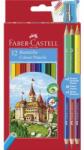 Faber-Castell Színes ceruza készlet hatszögletű 12 különböző szín + 3 darab bicolor ceruza