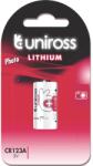 Uniross CR123A 3V lítium fotóelem 1db