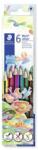 STAEDTLER Színes ceruza készlet háromszögletű Noris Colour 6 különböző szín