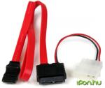 StarTech SATA Slim SATA + Molex Összekötő Piros 91cm SLSATAF36 (SLSATAF36)