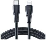 JOYROOM USB 2.0 Type C Lightning Töltő/adat Fekete 1.2m S-CL020A11_120_B (S-CL020A11_120_B)