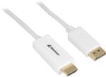 Sharkoon DisplayPort 1.2/1.2a HDMI 2.0 Átalakító Fehér 2m 4044951037711 (4044951037711)