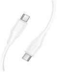 hoco. USB 2.0 Type C Összekötő Fehér 1m X124_C_C_W (X124_C_C_W)
