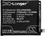 Cameron Sino Li-Polymer akku 3.8V/3750mAh, Lenovo BL273 kompatibilis, FEKETE (CS-LVK630SL)