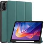 Gigapack redmi pad 2 tok álló, bőr hatású aktív flip, ceruza tartó, sötétzöld (GP-171816)