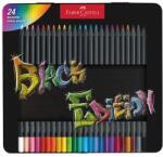 Faber-Castell Black Edition Színes ceruza készlet háromszögletű fémdobozban 24 szín (116425)