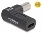 Delock Laptop töltőkábel adapter USB Type-C anya - IBM 7.9 x 5.5 mm apa 90° fokban hajlított (60012)