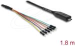 Delock USB 2.0 Type-C UART TTL (3.3 V) átalakító 6 tűs TX/RX/CTS/RTS 1.8 m 64358 DL64358 (DL64358)