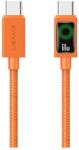 USAMS SJ773 adatkábel Type-C - Type-C 60W PD gyorstöltő LED 120cm NARANCSSÁRGA SJ773USB02 (SJ773USB02)