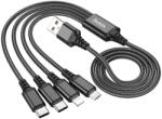 hoco. USB Lightning + Micro USB + USB Type C Átalakító Fekete 1m HC768650 (HC768650)