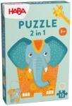 HABA Puzzle 2 in 1 Elefant - 12 darabos fa kirakó 2011068001 (2011068001)