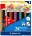 STAEDTLER Színes ceruza készlet hatszögletű Noris Colour 20+4 különböző szín (185 C24P)