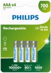 Philips Rechargeable NiMH mikro ceruza akku (AAA) 700mAh 4db (R03B4A70/10)