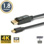 Delight DisplayPort 1.4 Mini DisplayPort Átalakító Fekete 1.8m 20336B (20336B)
