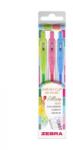 Zebra Sarasa Clip Lollipop Zseléstoll készlet 0.33 mm nyomógombos 3 szín (99431)
