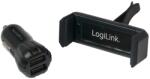 LogiLink Autós töltő + tartó készlet fekete (PA0133)