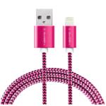 GOGEN Lightning USB kábel 1m textil borítás lila DBKF-GOGLIGHTN100MM25 (DBKF-GOGLIGHTN100MM25)