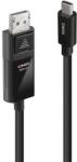 Lindy USB 3.1 Type C DisplayPort 1.4 Átalakító Fekete 2m 43342 (43342)
