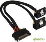 Sharkoon SATA + Táp Tápkábel Fekete 20cm 4044951018918 (4044951018918)