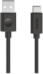 Hama USB 2.0 Type C Töltő/adat Fekete 1.2m 00086447 (00086447)