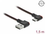 Delock USB 2.0 Type C Átalakító Fekete 1.5m 85282 (85282)