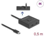 Delock USB 3.1 Type C Elosztó Fekete 50cm 18911 (18911)