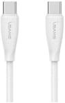 USAMS GREEN SERIES adatkábel Type-C - Type-C, 100cm, FEHÉR (SJ716USB02)