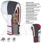 RDX Mănuși Box RDX F7 Quadro Dome Alb/Auriu Roșu - Rosu, 10oz (BGR-F7R-10oz)