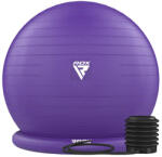 RDX Minge de yoga gonflabila RDX B2 cu baza anti-alunecare, tuburi de rezistenta Èi pompa, 75 cm (RYB-B2PR-75CM) Minge fitness