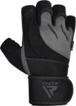 RDX Manusi culturism RDX L4 Open Finger - Gri/Negru, L (WGM-L4G-l)