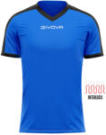 Givova Tricou Fotbal Givova Revolution - Poliester Interlock - Albastru/Negru, 3XL (MAC04-0210-3xl)