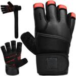 RDX Manusi pentru sala, ridicari greutati RDX L7 - Rosu/Negru, XL+ (WGL-L7R-xl+)